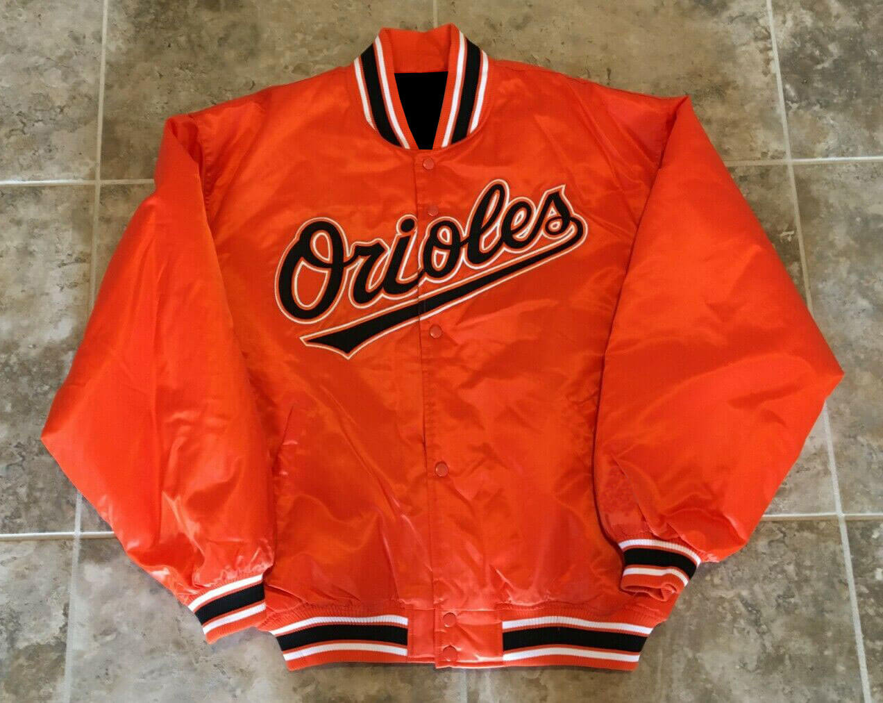 MLB Baltimore Orioles Orange Satin 
