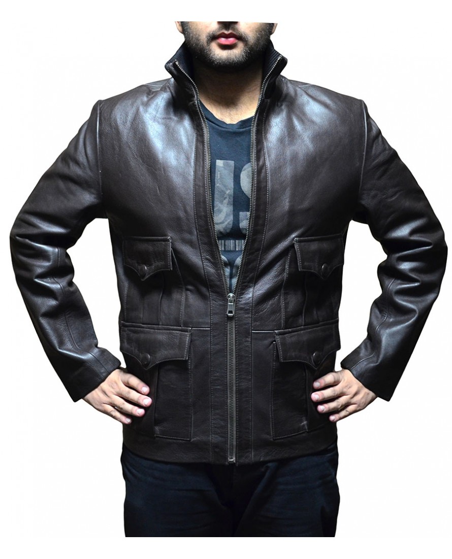 Royal Brown Jacket With Knit Collar Jackets Maker