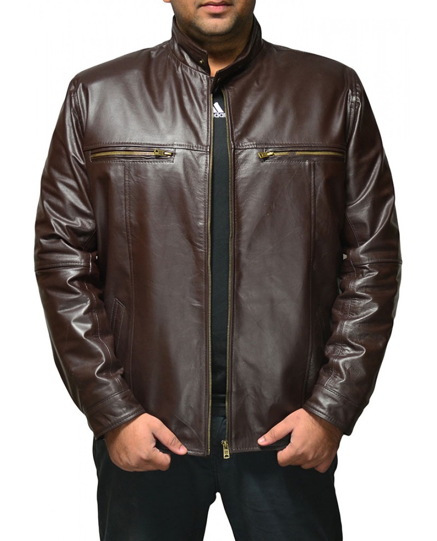 Men S Brown Fashion Jacket With Two Zipper Chest Pockets Jackets Maker Men S Brown Fashion Jacket With Two Zipper Chest Pockets