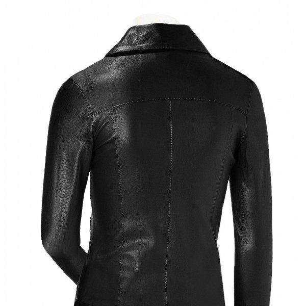 Women Black Designer Leather Biker Jacket Jackets Maker Women Black Designer Leather Biker Jacket
