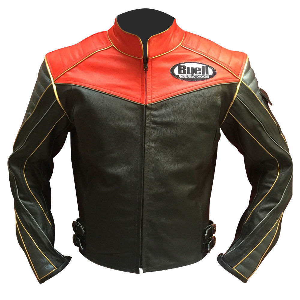 Men Buell Motorcycle Leather Jacket - Jackets Maker