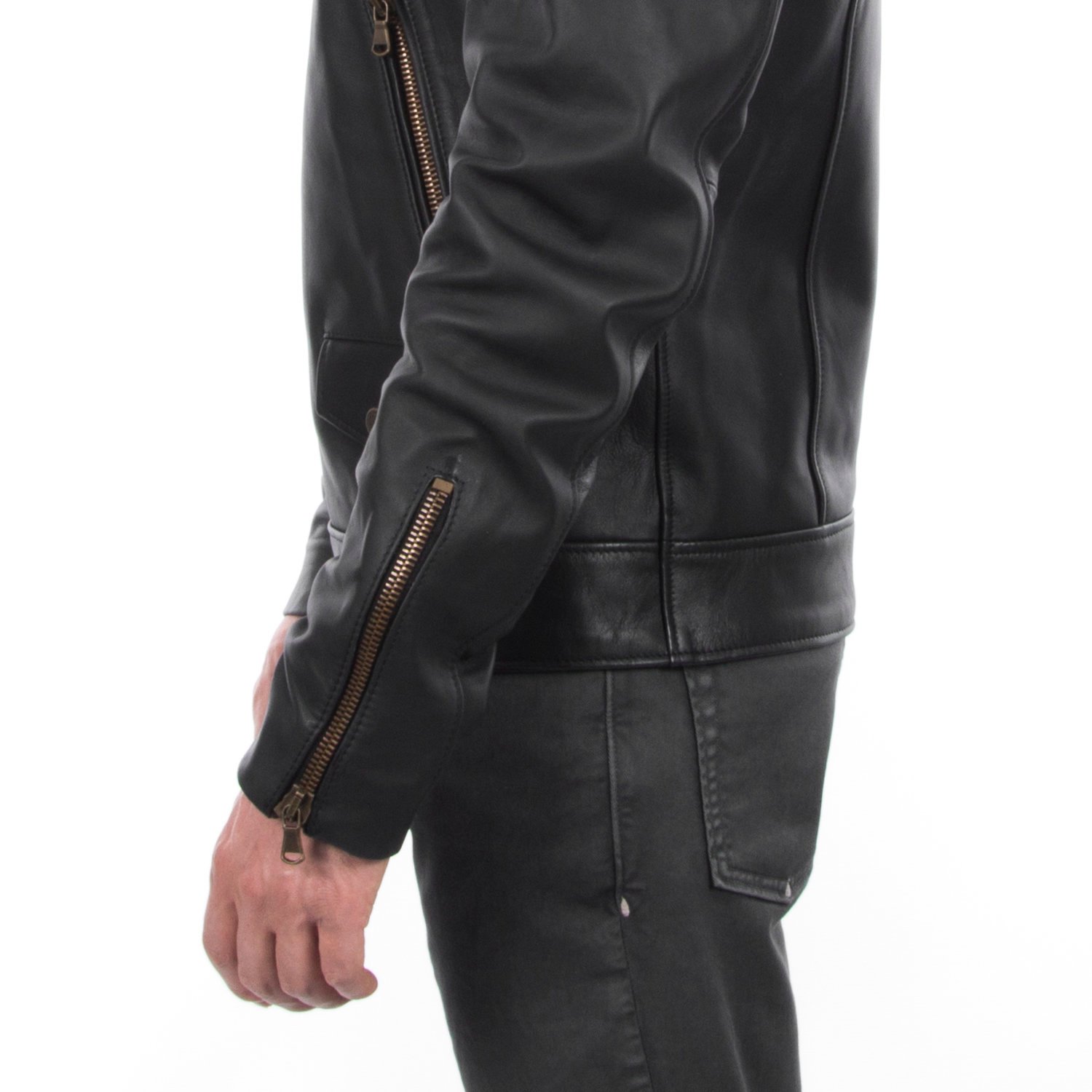 Brass hardware biker jacket Jackets Maker