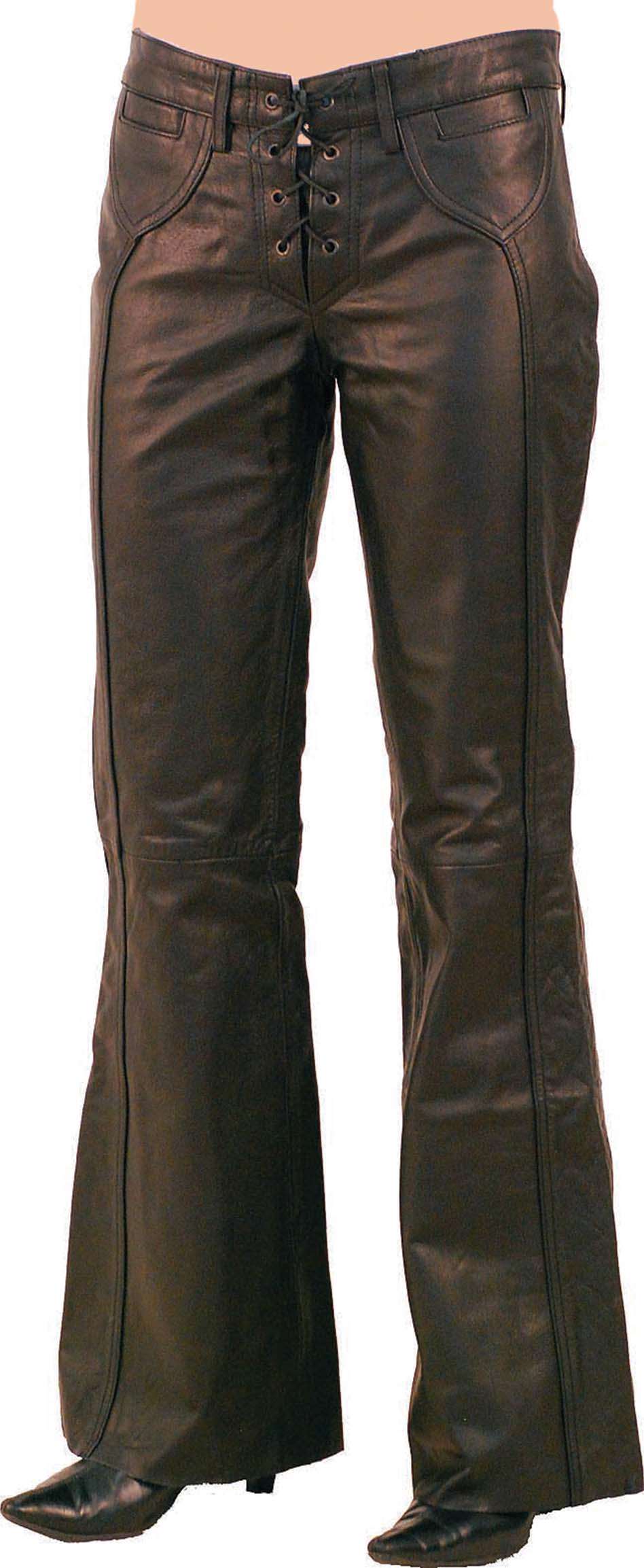 bell bottom leather pants