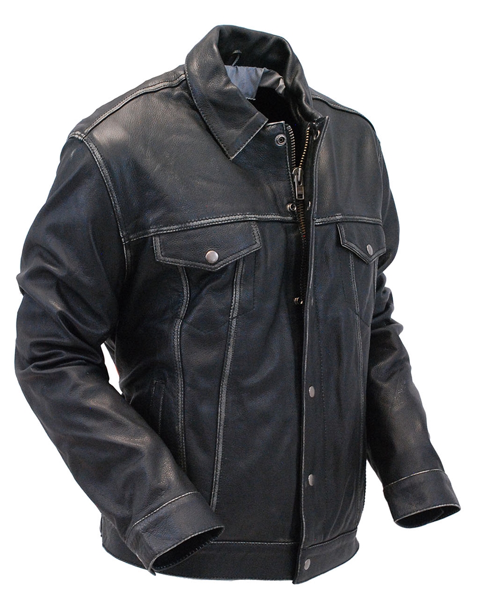 black custom jean jacket