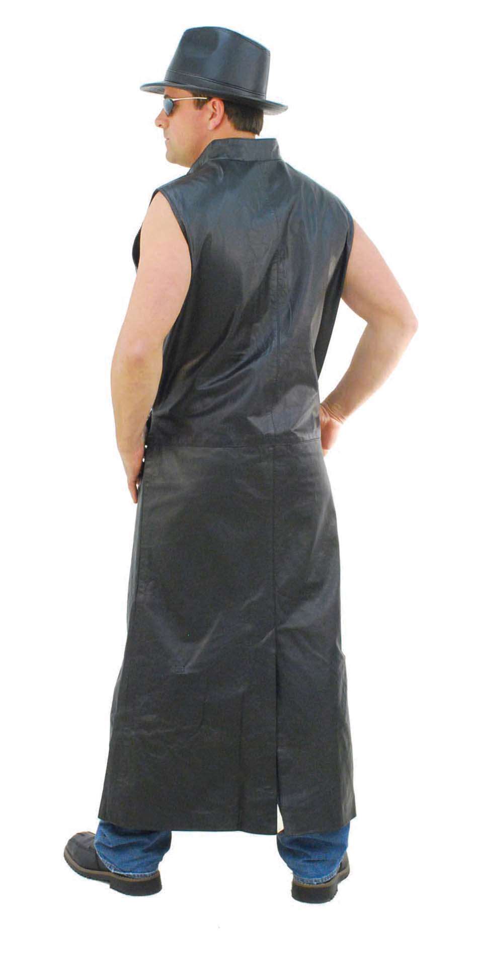 extra long leather coat