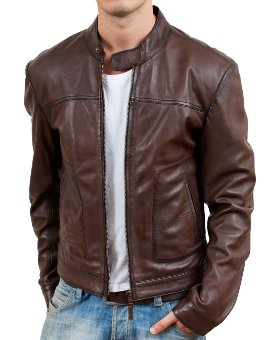 Brownish Men Designer Leather Jackets