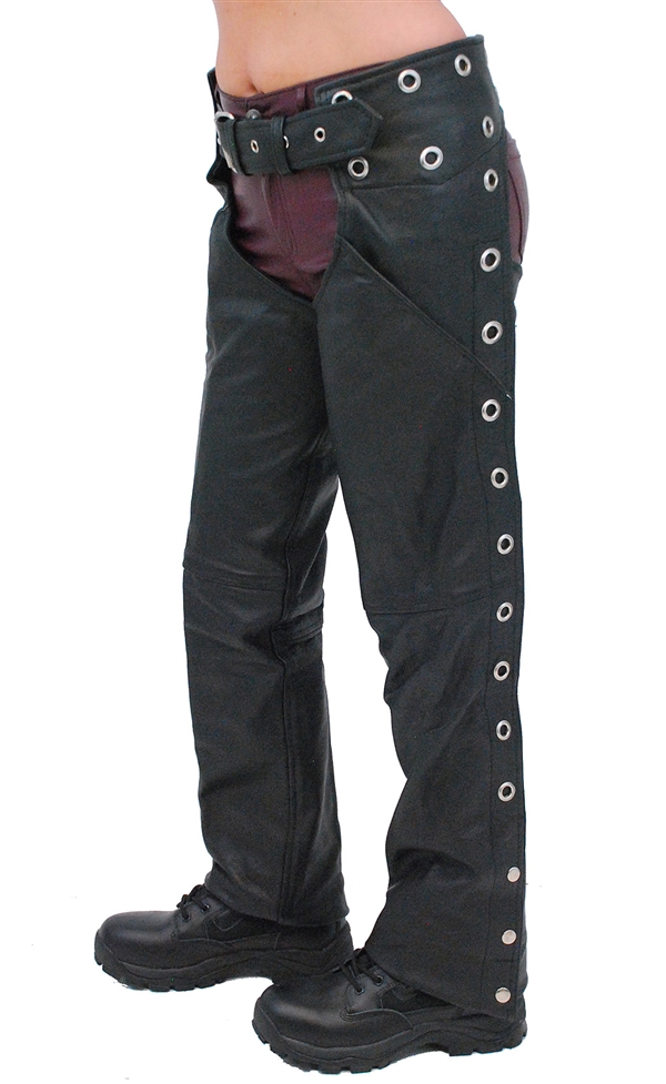 Premium Leather Chaps Pant Pockets and Eyelets Jackets Maker