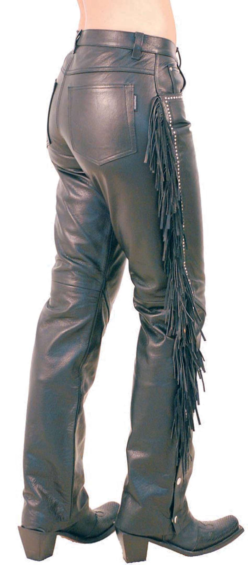 western leather pants