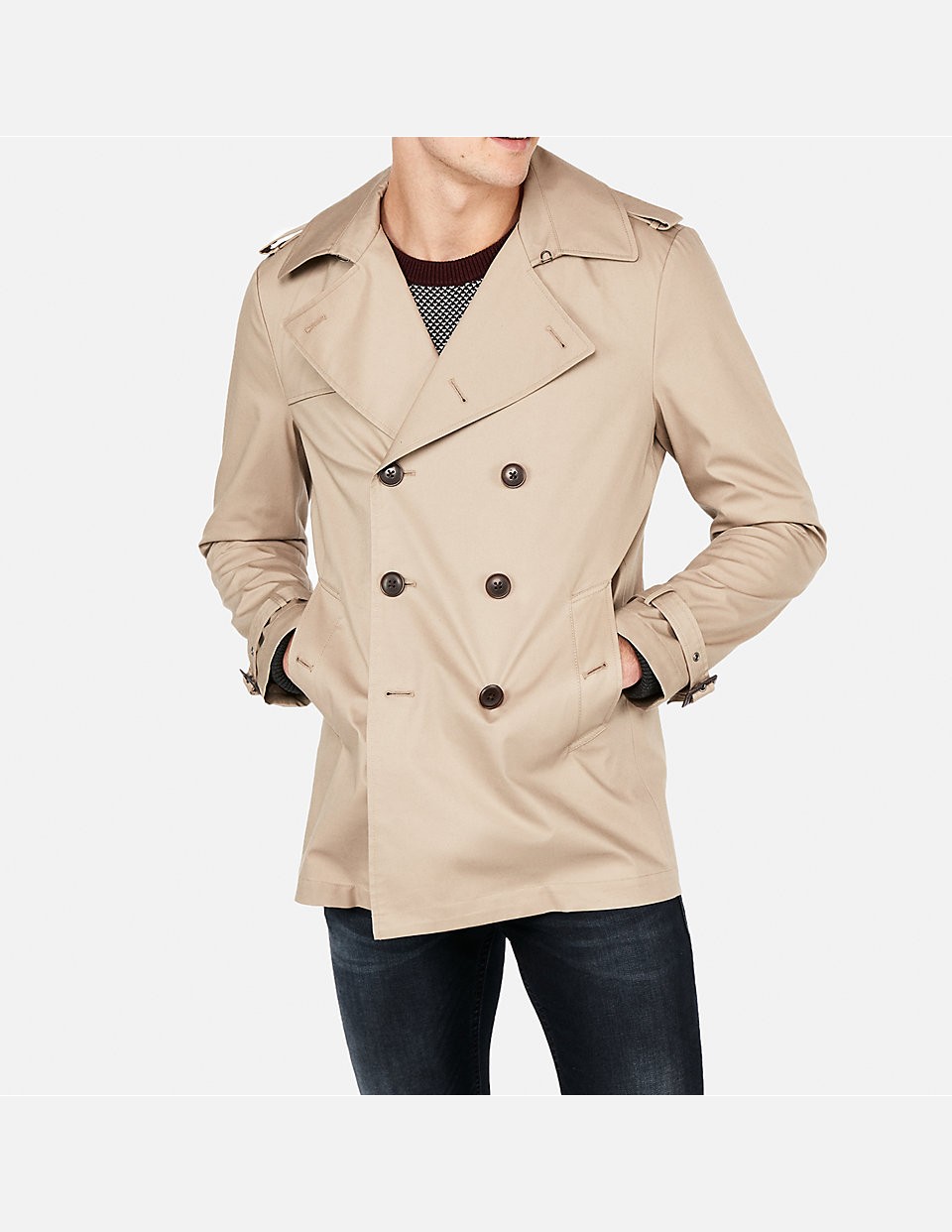 Tech short length trench coat - Jackets Maker