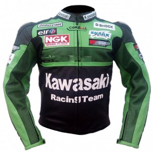 Download Kawasaki Green Racing Motorcycle Biker Racing Leather ...