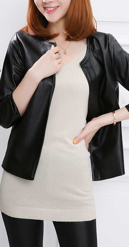 short jacket over long top