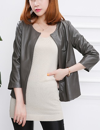 short grey jacket womens