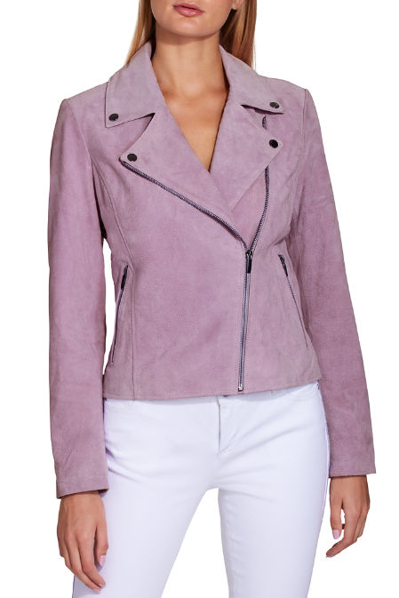 purple suede jacket womens