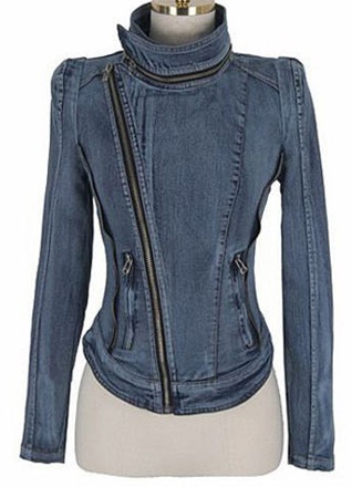 casual slim fit stylish zipper denim shirts