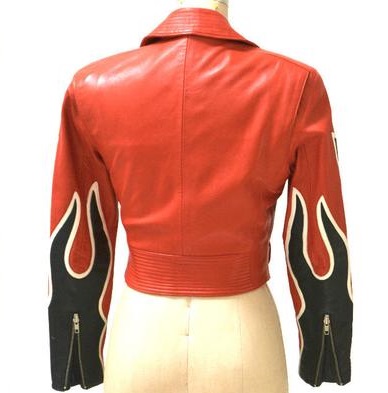 Vintage Leather Motorcycle Jacket With Red Black Flames Jackets Maker - Vintage Flame Leather Jacket Vintage Leather Motorcycle Jacket With Red Black Flames Jackets Maker - Vintage Flame Leather Jacket