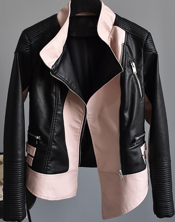 Women S Asymmetric Punk Er Pink Color Leather Jacket Jackets Maker - Colorful Leather Jackets Womens Women S Asymmetric Punk Er Pink Color Leather Jacket Jackets Maker - Colorful Leather Jackets Womens