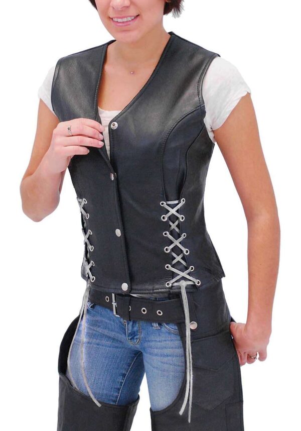 leather vest lace