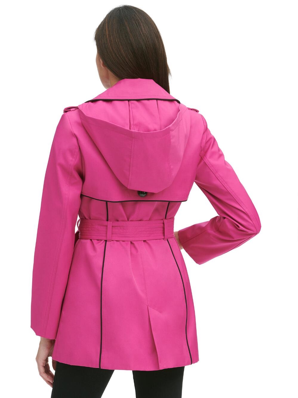 hot pink trench coat