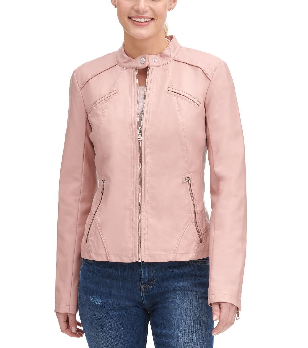 Women S Dusty Pink Color Scuba Leather Jacket Jackets Maker Women S Dusty Pink Color Scuba Leather Jacket Jackets Maker