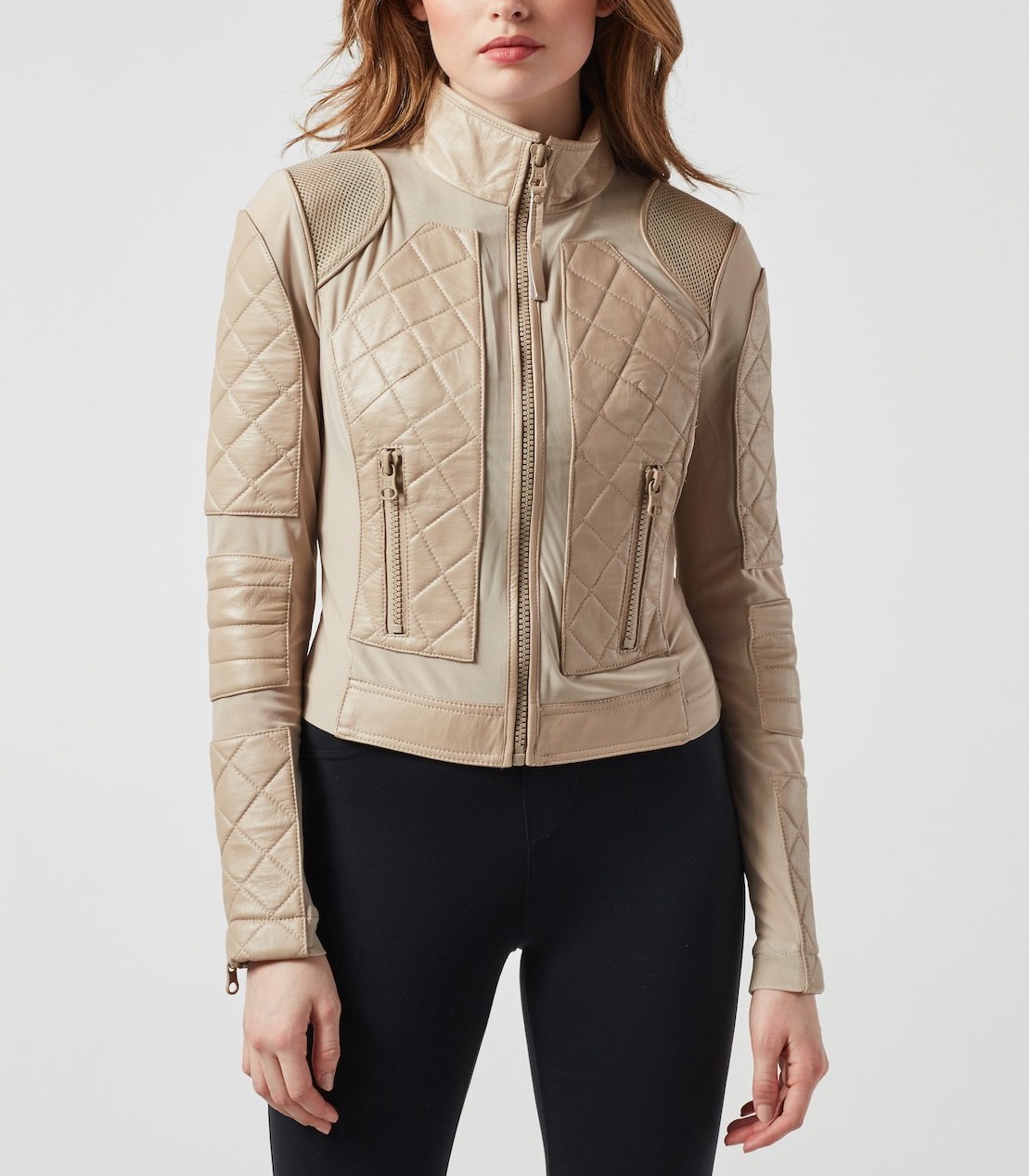 womens light leather jacket