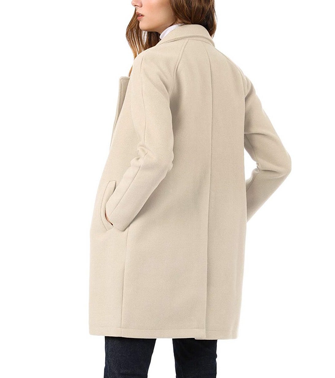 white wool women's dress coat