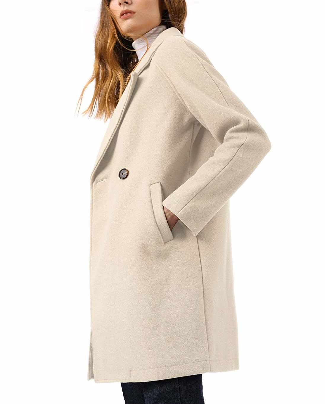 cream color wool coat