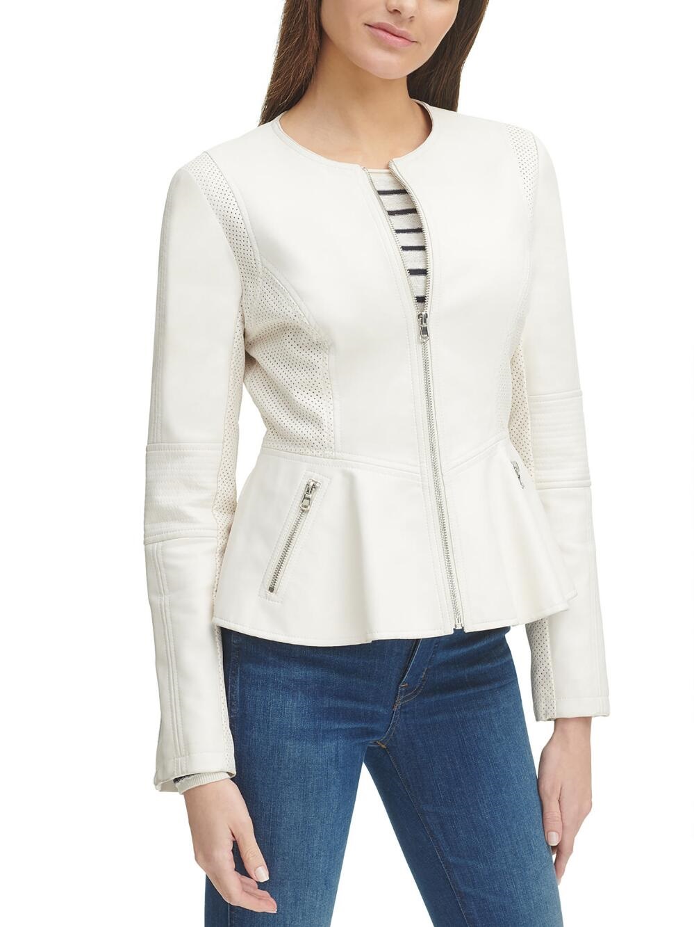 ladies white leather