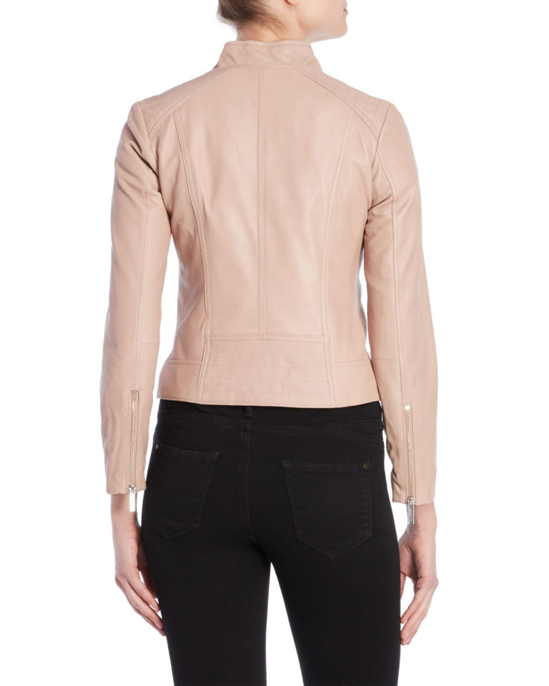 Petite Leather Moto Jacket - Jackets Maker