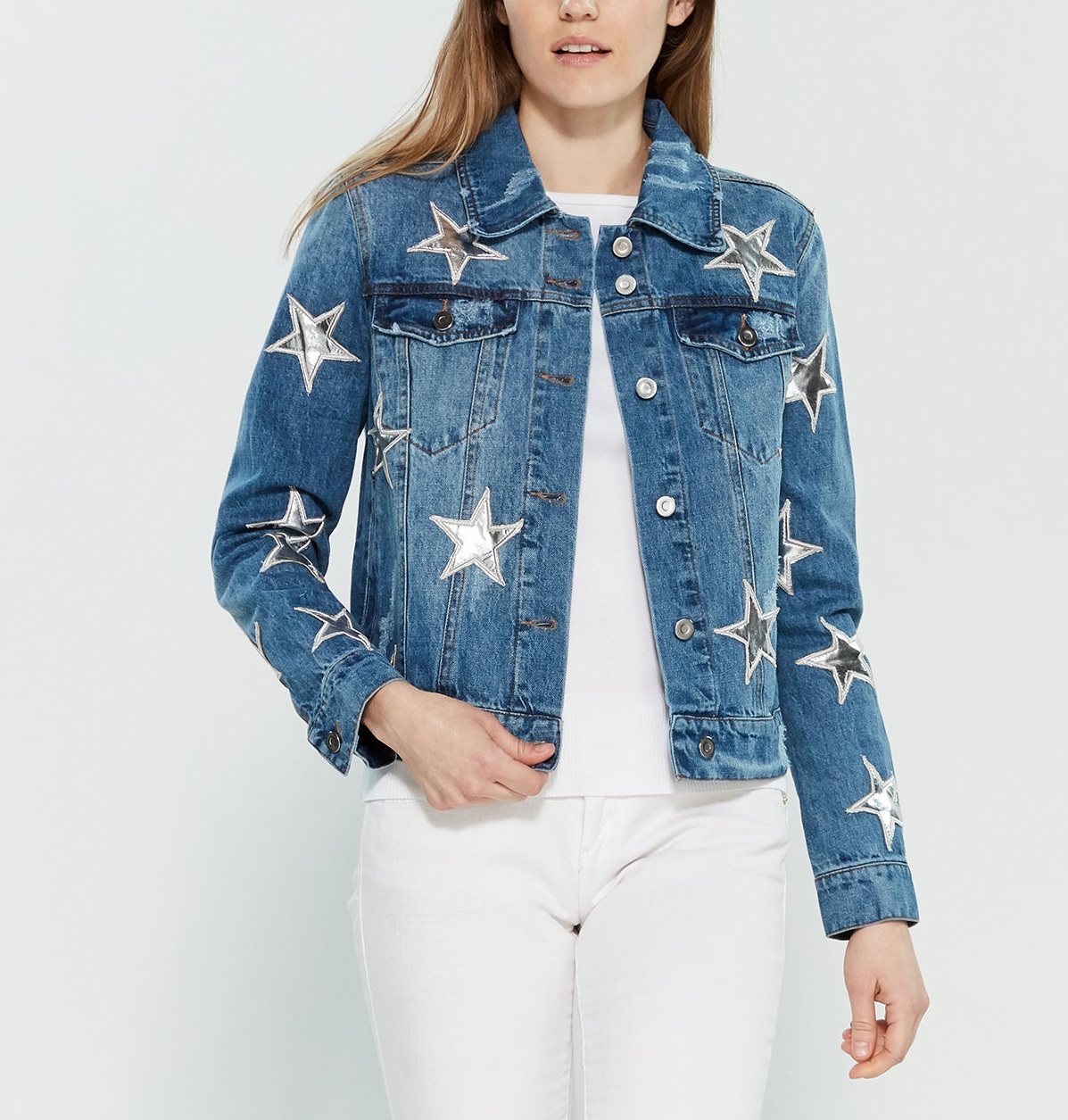 destructed jean jacket