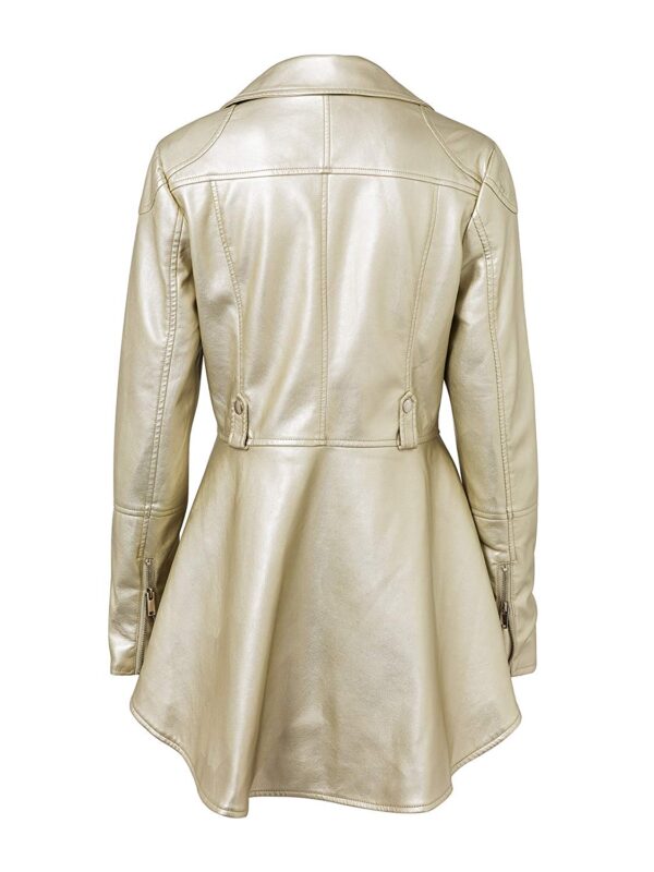 womens gold leather jacket
