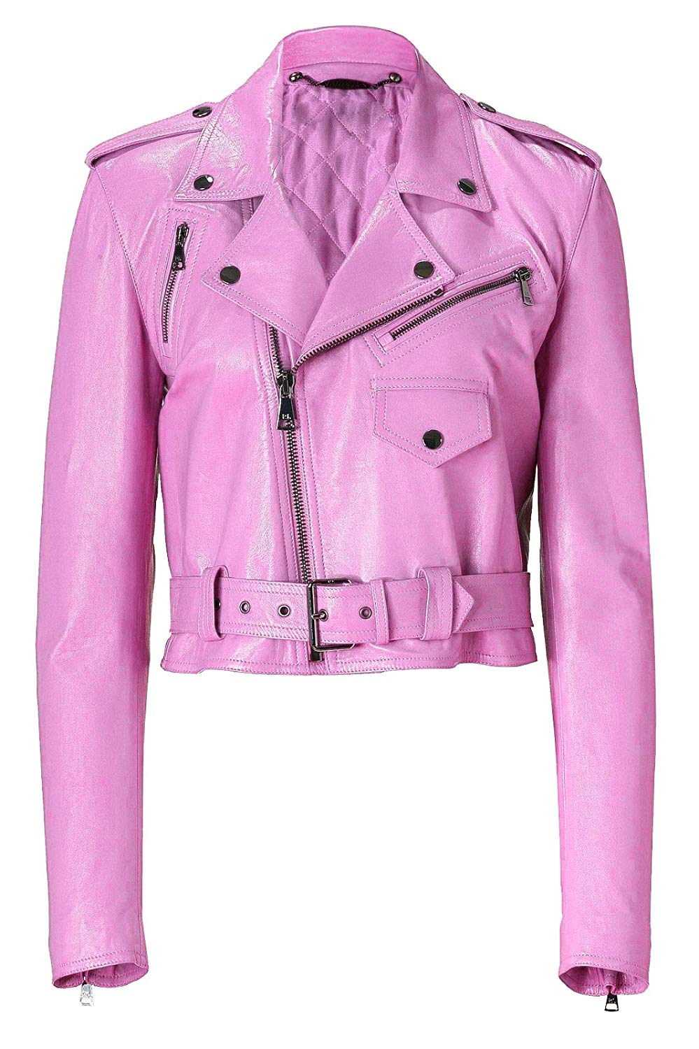 soft pink leather jacket