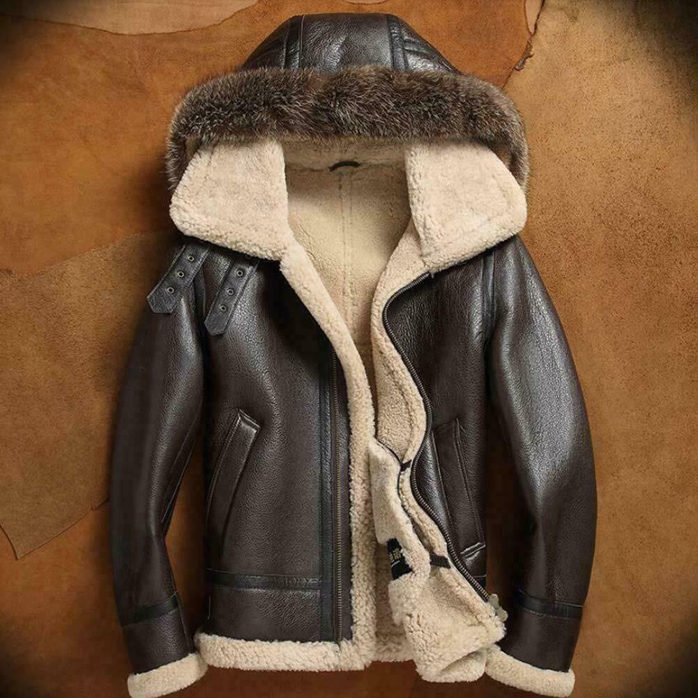 Brown Leather Jacket With Fur Collar Designer - jacketl