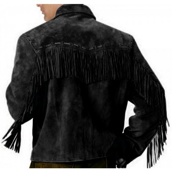 black fringe jacket