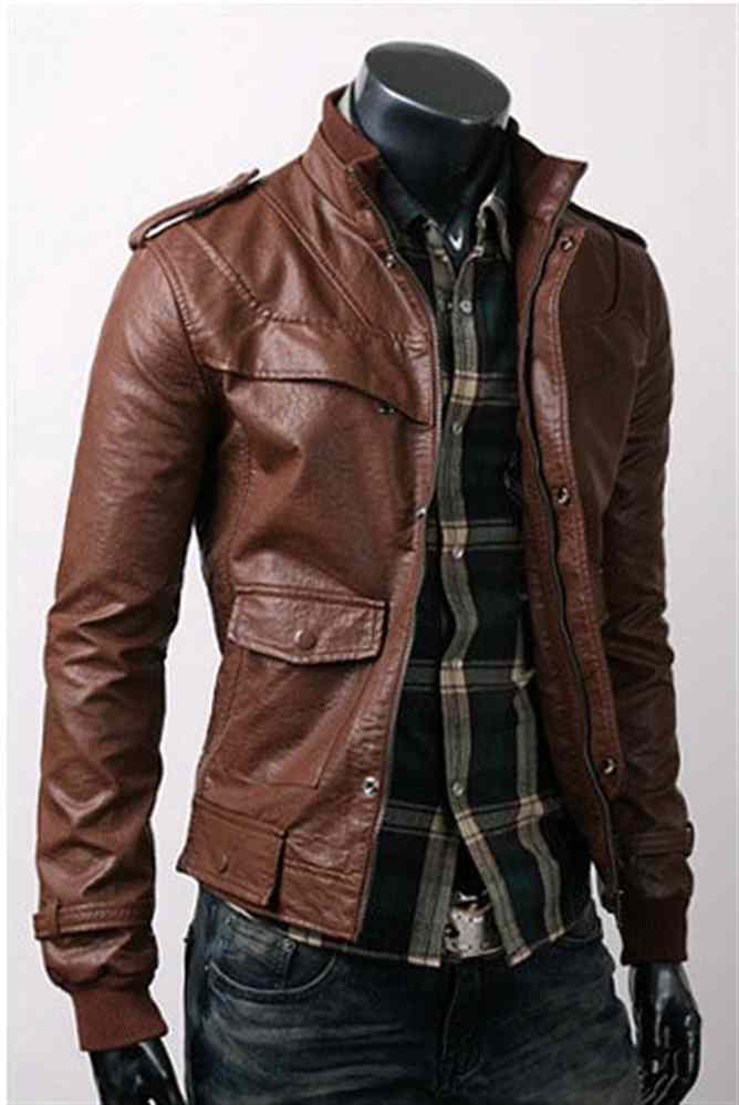 leather jacket korean style