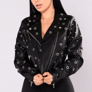 studded leather coat
