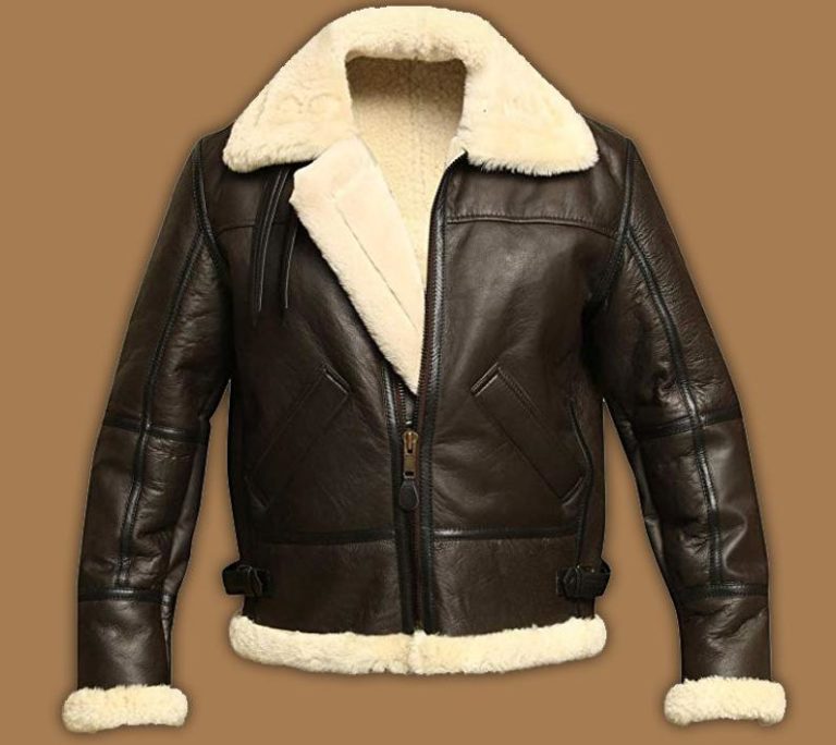 Men B3 Bomber  Aviator  Shearling Sheepskin Leather  Winter 