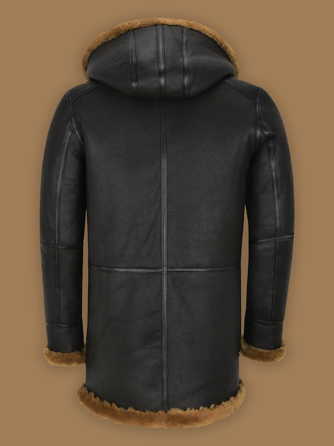black shearling hoodie