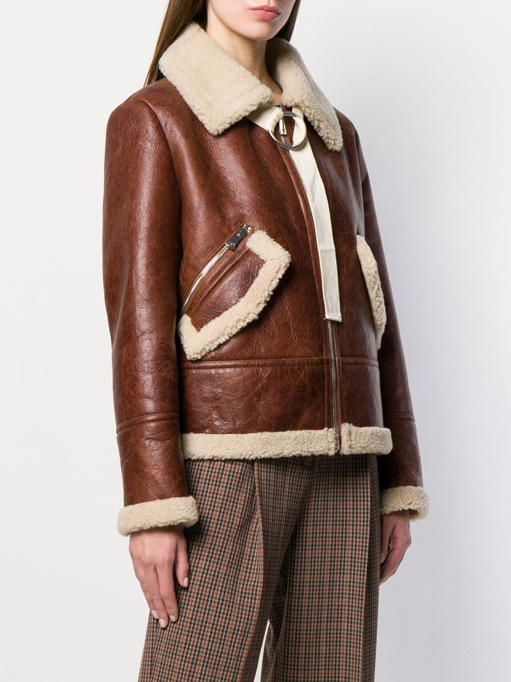 brown shearling jacket