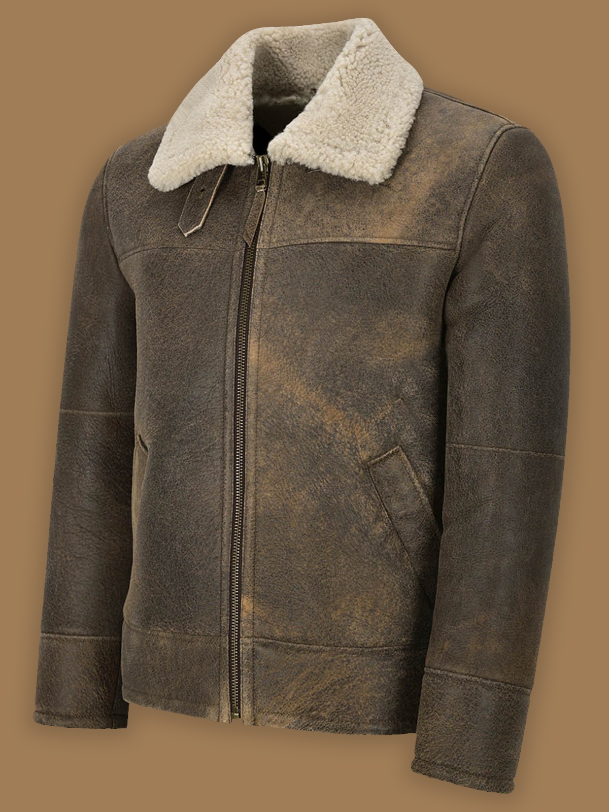 brown shearling jacket