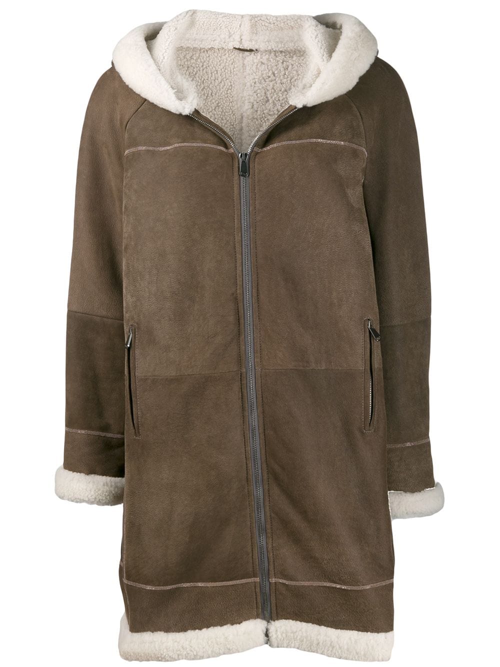 womens shearling jacket with hood
