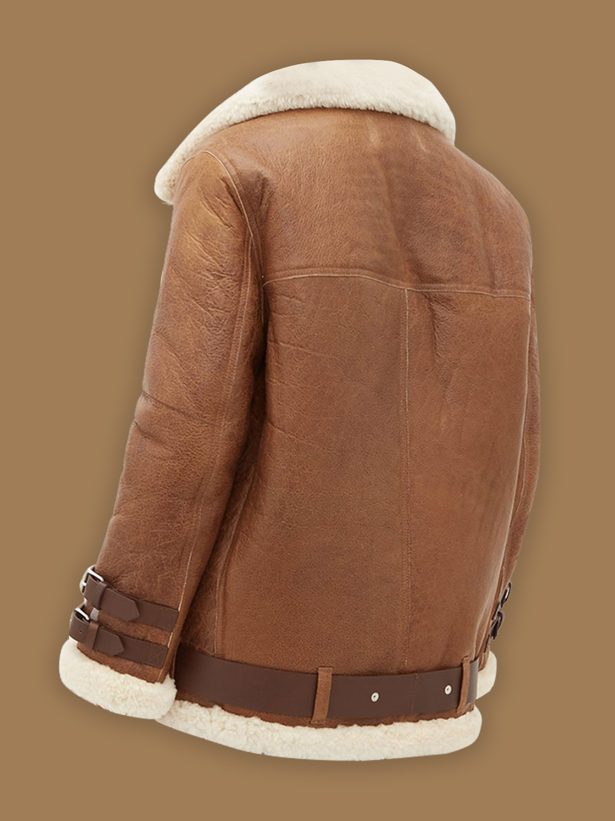 brown shearling jacket