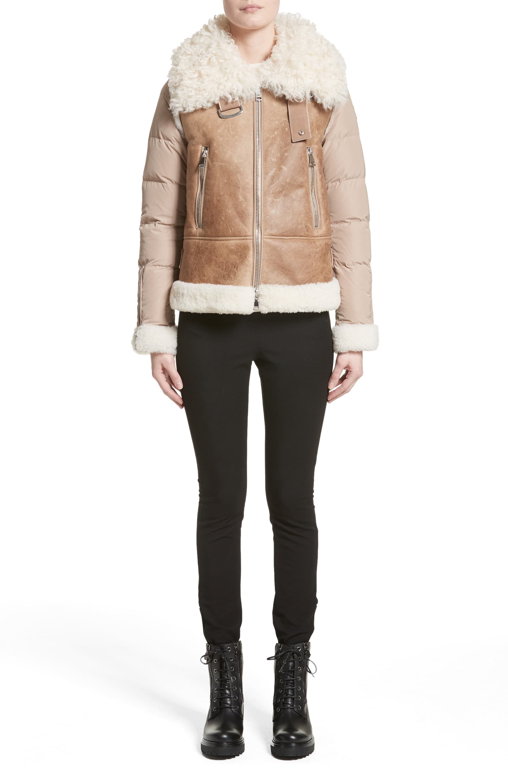shearling puffer