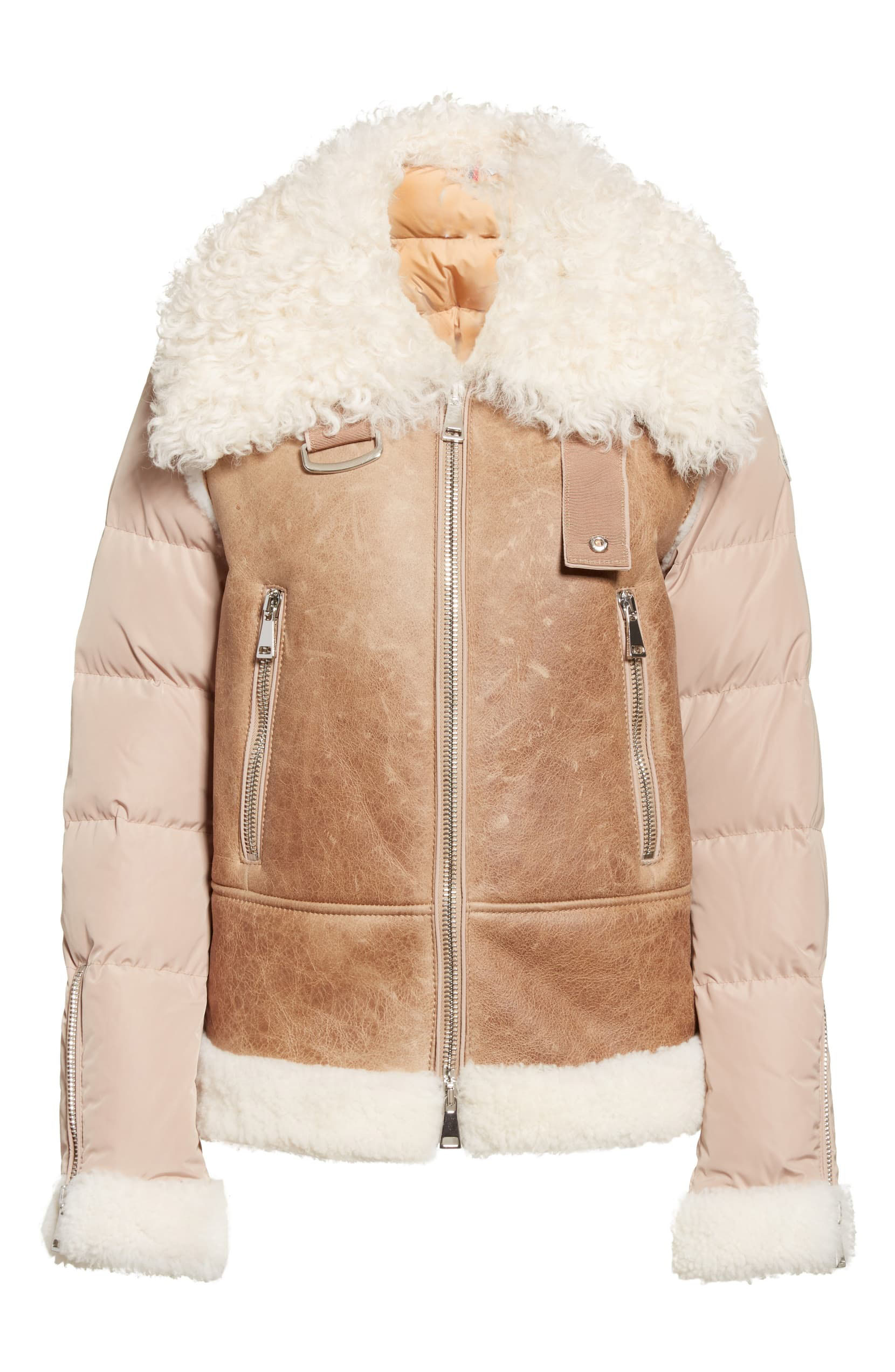 brown down puffer jacket