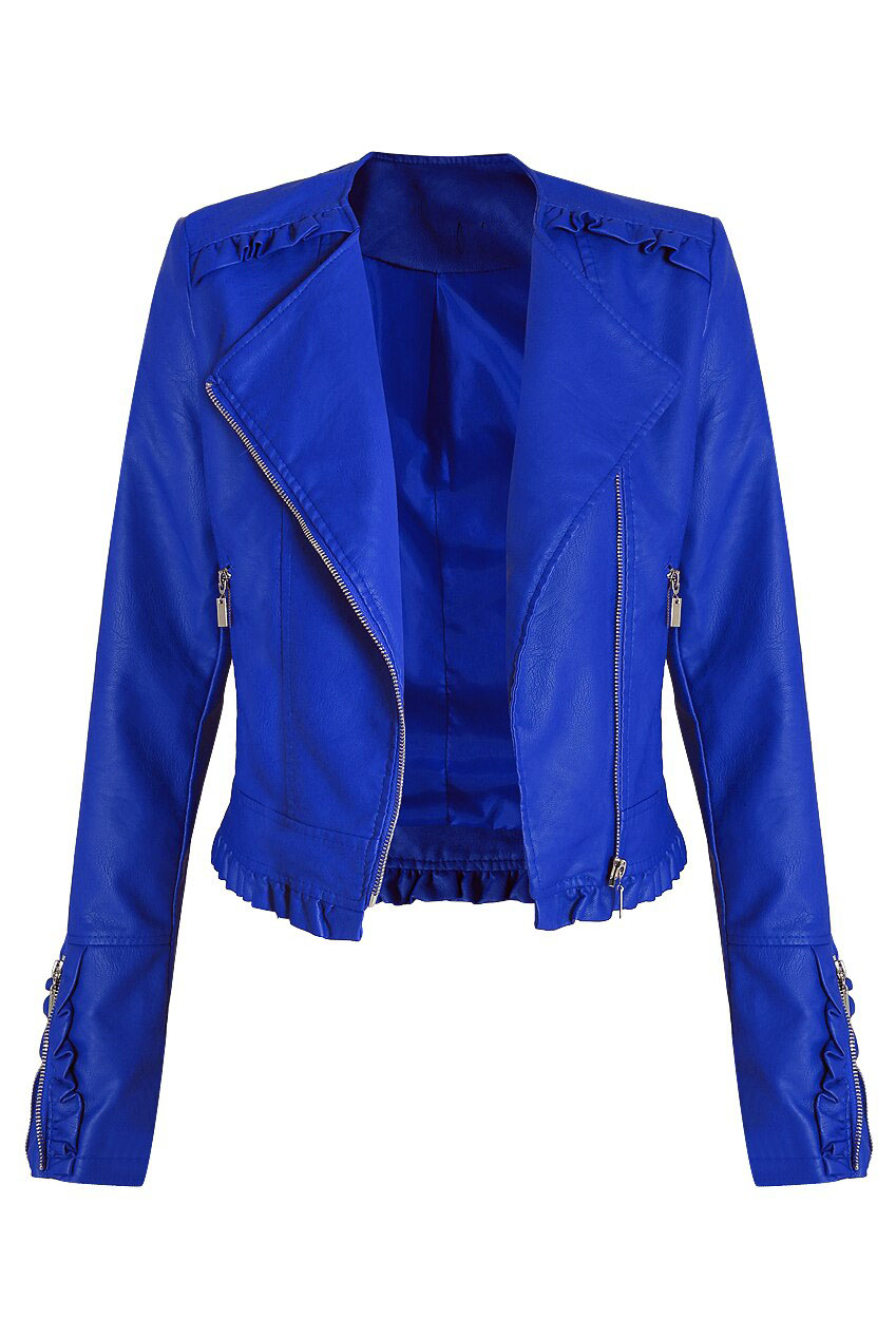 pu cropped jacket