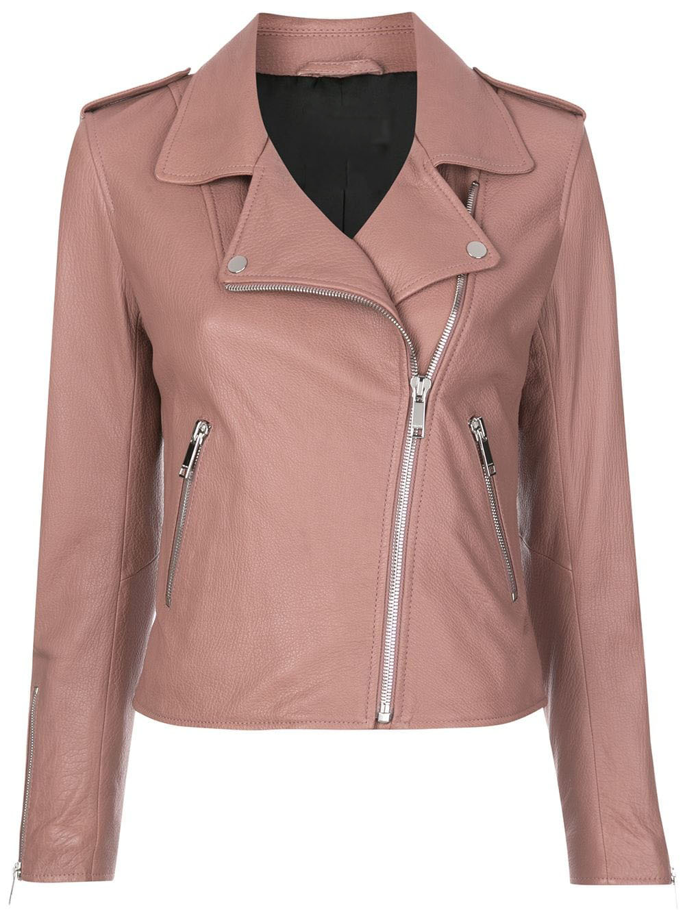 light pink leather jacket