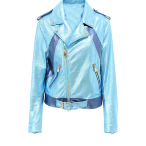 bleu leather jacket