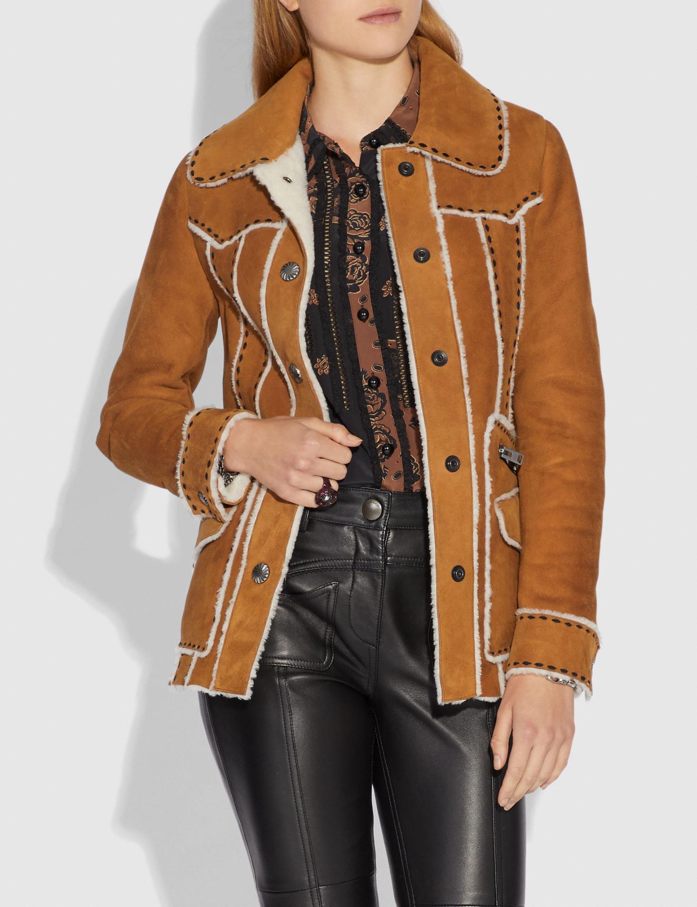 brown shearling jacket