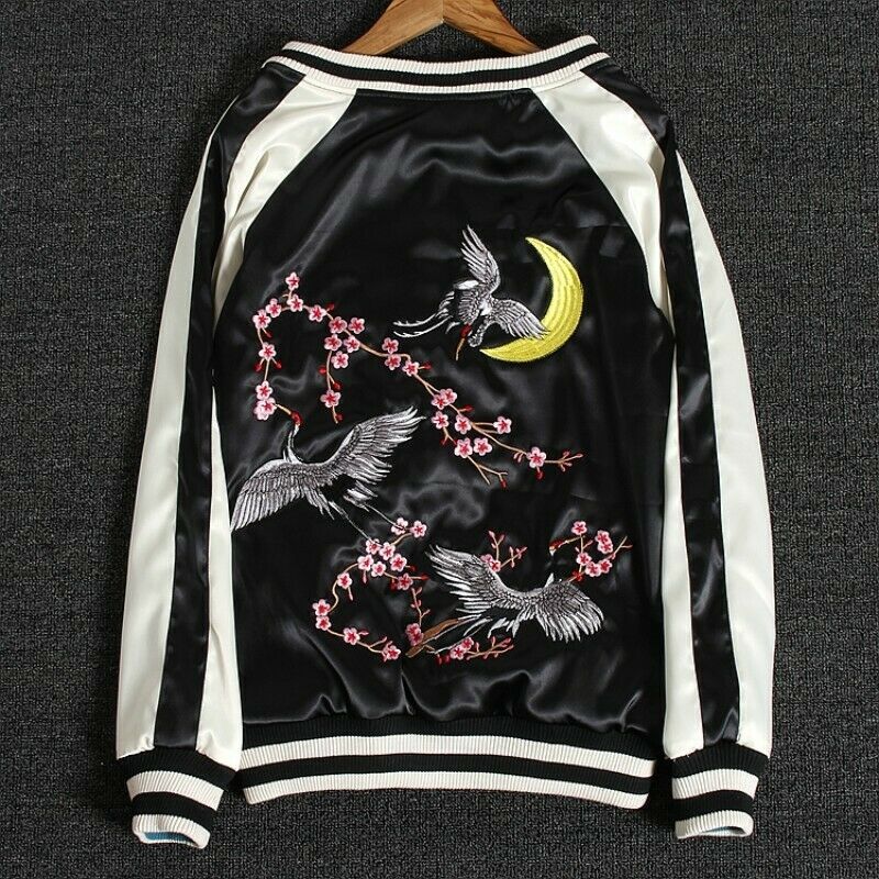 Japanese embroidery souvenir coat jacket sukajan reversible baseball Japanese embroidery souvenir coat jacket sukajan reversible baseball