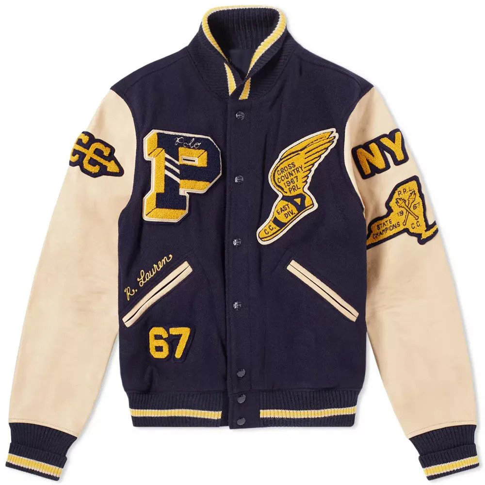 letterman jacket ralph lauren