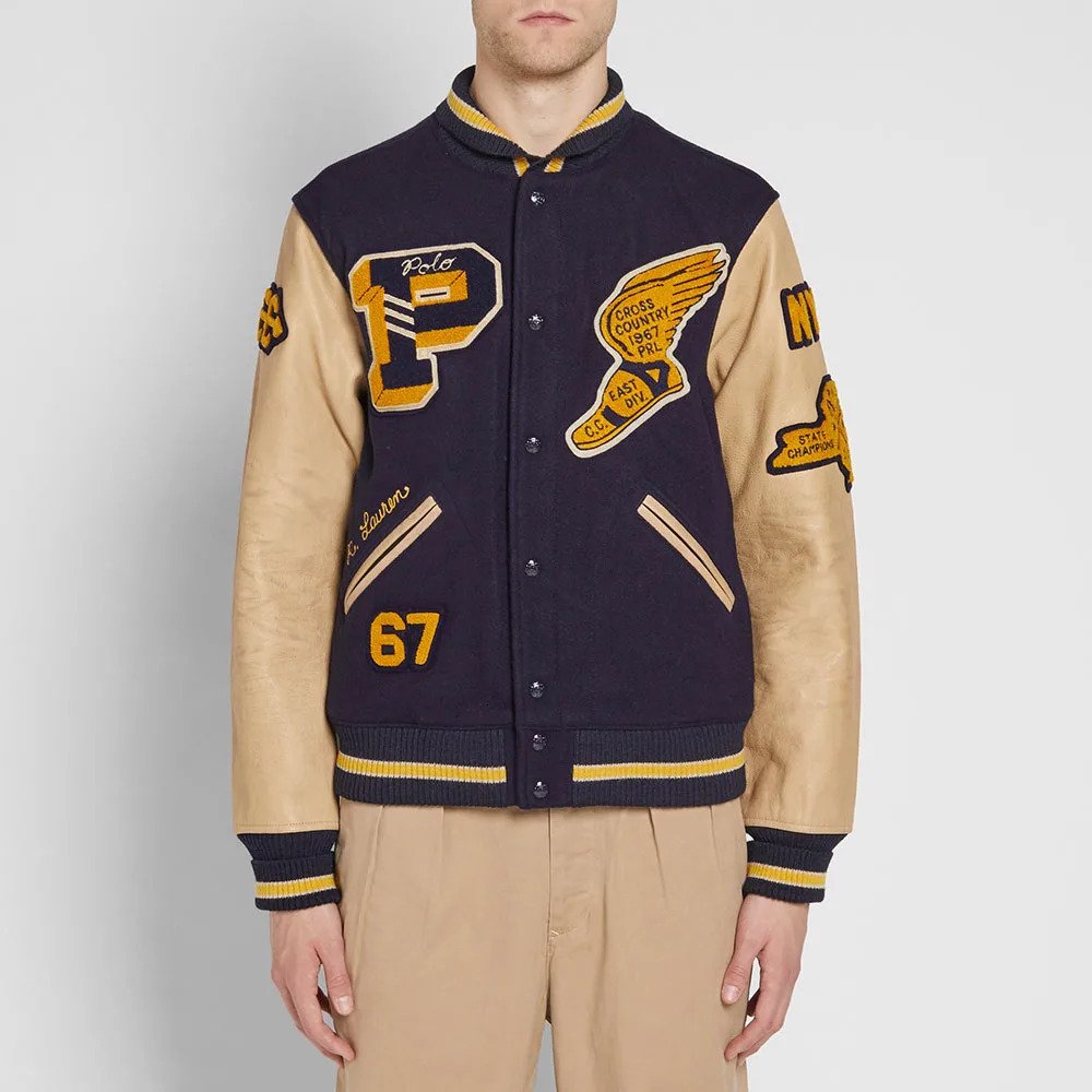 polo ralph lauren vintage varsity jacket